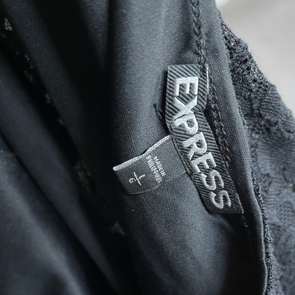 EXPRESS Women’s Black Lace Cut-Out Back Mini Sheath Dress - Size L - Picture 5 of 5